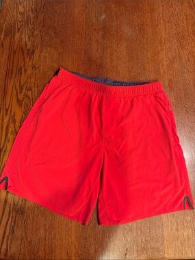 RHONE Red Men's Athletic Shorts